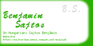 benjamin sajtos business card
